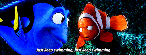 just keep swimming dory gif - Zao